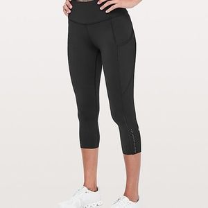 Lululemon Fast & Free Crop II, black size 4